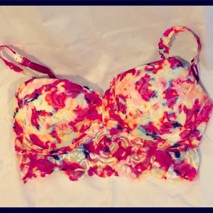 Victoria’s Secret PINK multicolor lace bralette